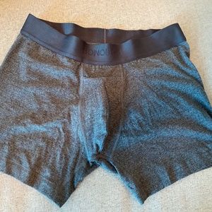 2 Pairs of Bonobos Boxer Briefs - Brand New - Size 32 - Space Dye Grey NWT